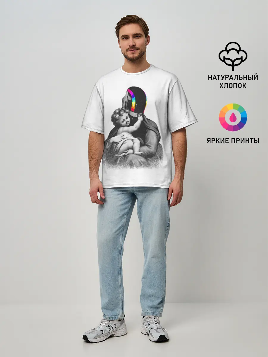 Мужская футболка оверсайз / Daft Punk