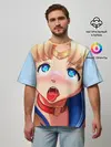 Мужская футболка оверсайз / SAILOR MOON AHEGAO
