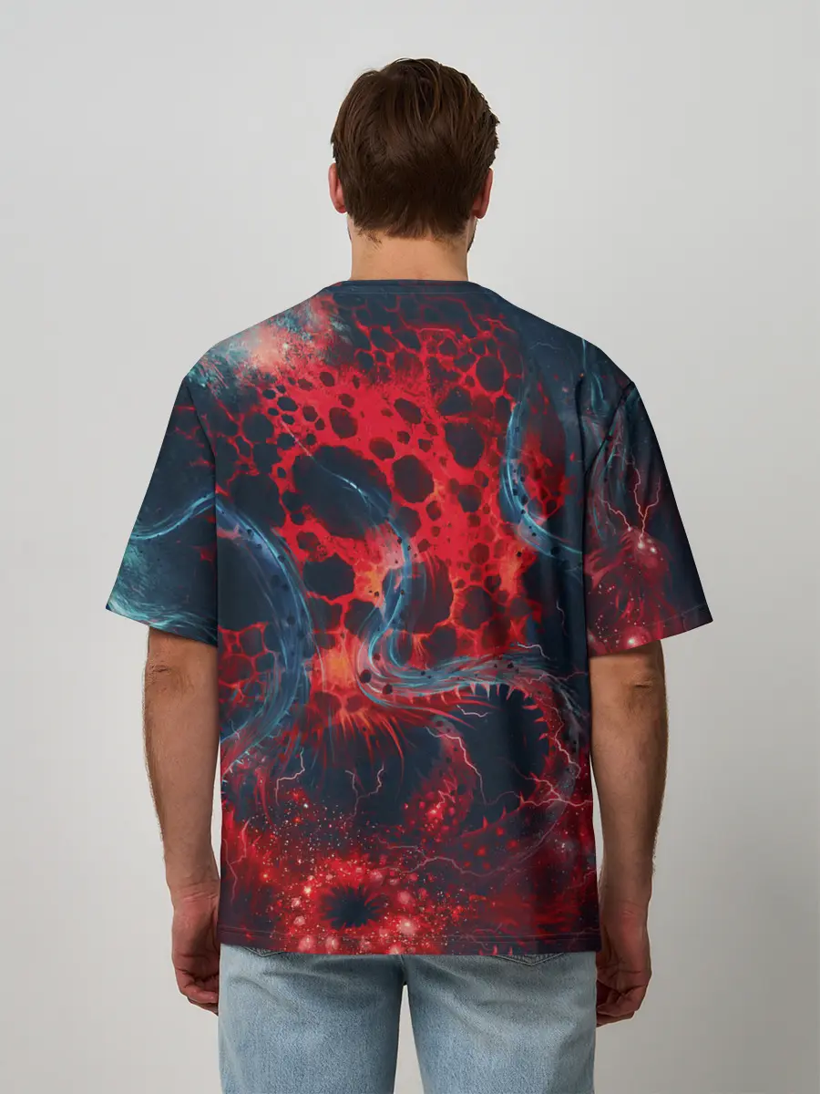 Мужская футболка оверсайз / Гигантский космический монстр