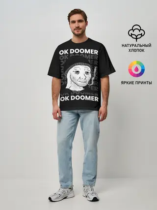 Мужская футболка оверсайз / OK DOOMER