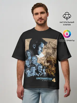 Мужская футболка оверсайз / Команда Анчартед