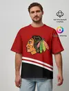 Мужская футболка оверсайз / Chicago Blackhawks, NHL