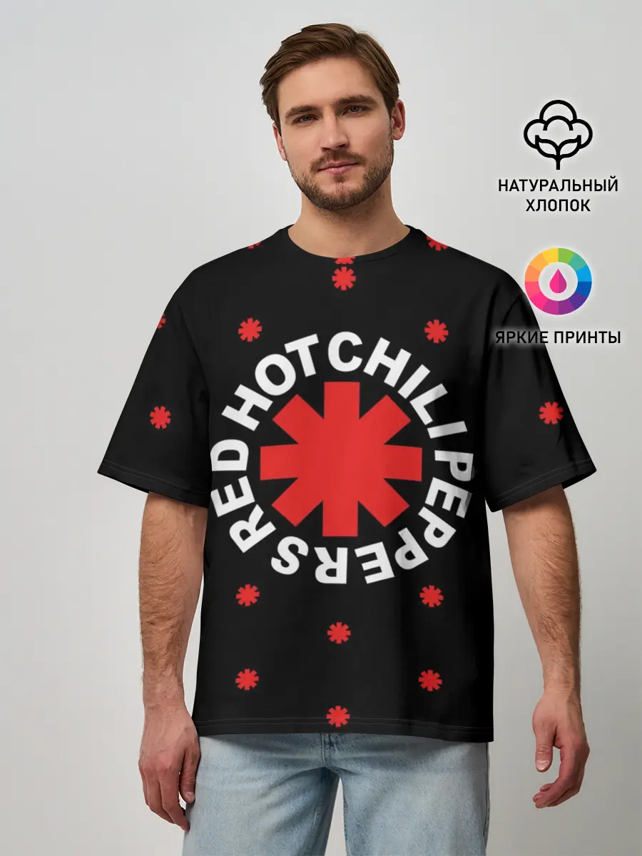 Мужская футболка оверсайз / Red Hot Chili Peppers
