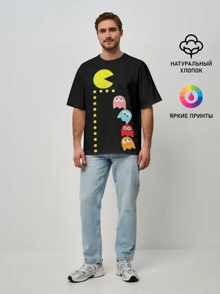 Мужская футболка оверсайз / Pac-man