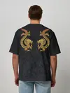 Мужская футболка оверсайз / GOLD CHINA DRAGONS
