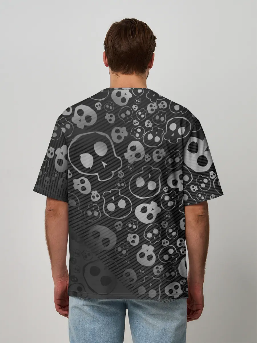 Мужская футболка оверсайз / ART SKULL