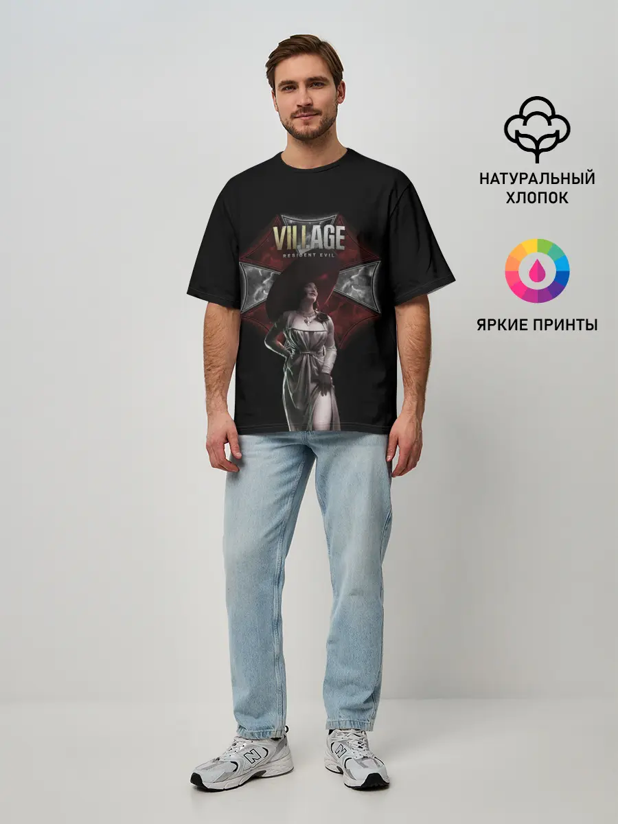 Мужская футболка оверсайз / Resident Evil. Lady Dimitrescu