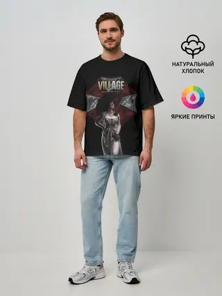 Мужская футболка оверсайз / Resident Evil. Lady Dimitrescu