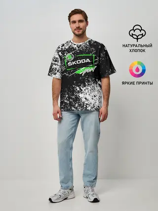 Мужская футболка оверсайз / SKODA SPORT