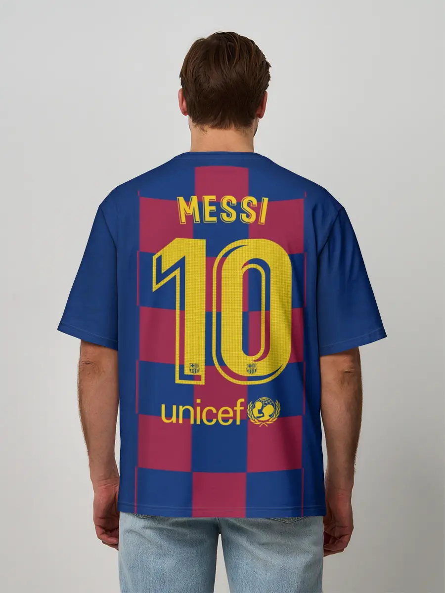 Мужская футболка оверсайз / Messi home 19-20 season