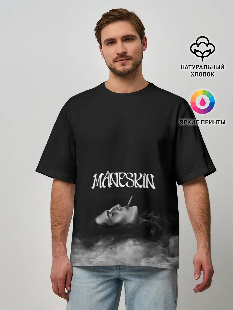 Мужская футболка оверсайз / Дамиано Давид | Монэскин