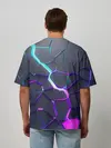 Мужская футболка оверсайз / НЕОНОВЫЙ РАЗЛОМ | 3Д РАЗЛОМ