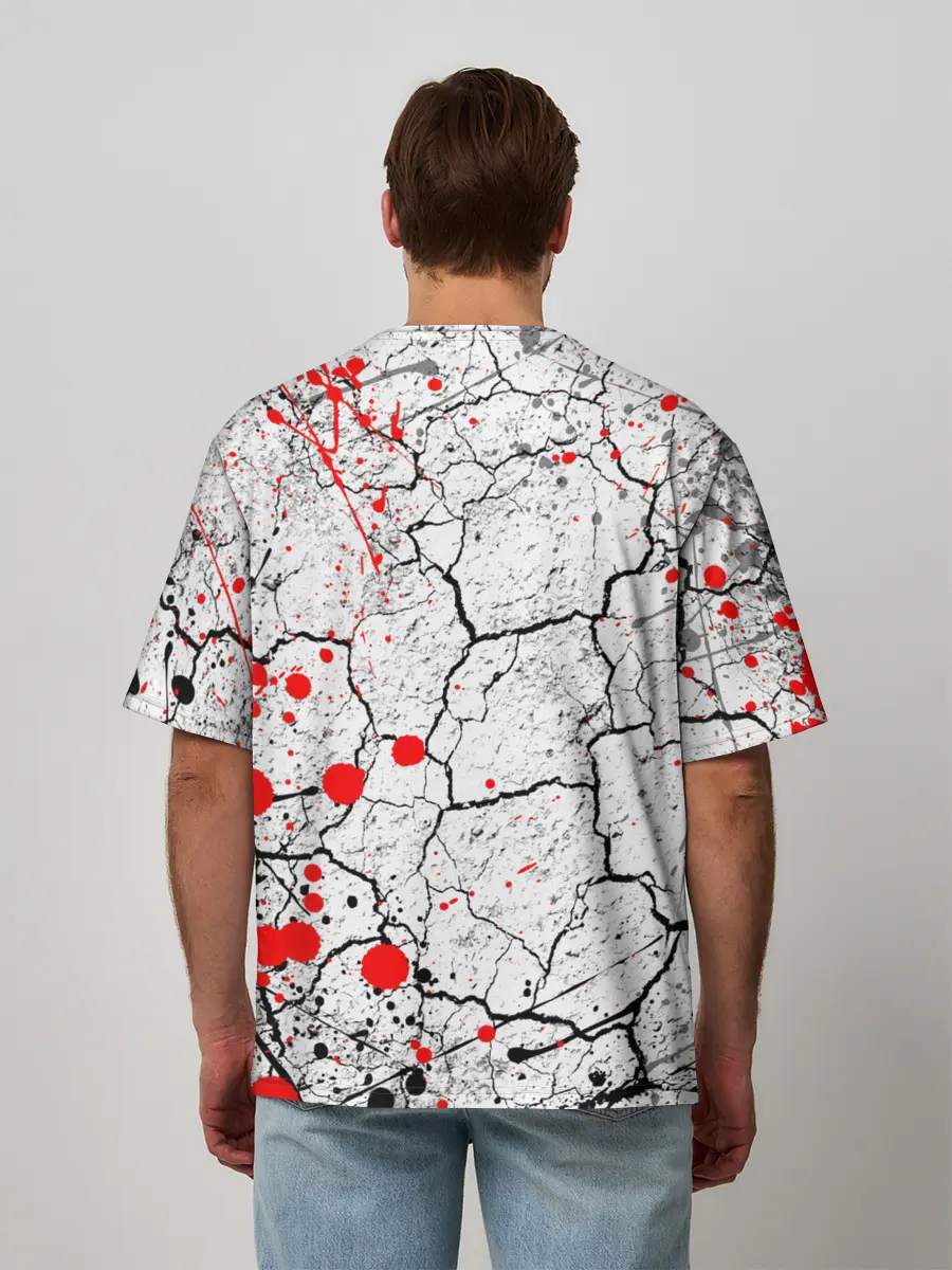 Мужская футболка оверсайз / КРОВАВЫЙ ГРАНЖ | BLOODY GRUNGE