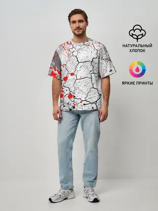 Мужская футболка оверсайз / КРОВАВЫЙ ГРАНЖ | BLOODY GRUNGE