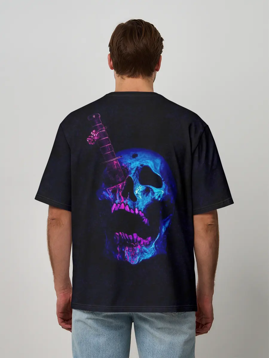 Мужская футболка оверсайз / Армия мертвецов череп и кинжал