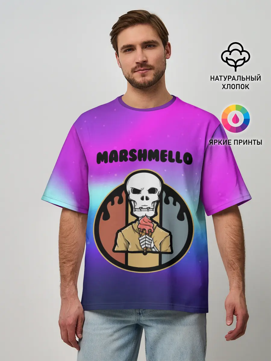 Мужская футболка оверсайз / MARSHMELLO | МАРШМЕЛЛОУ
