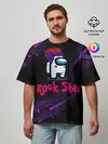 Мужская футболка оверсайз / Among Us Rock Star