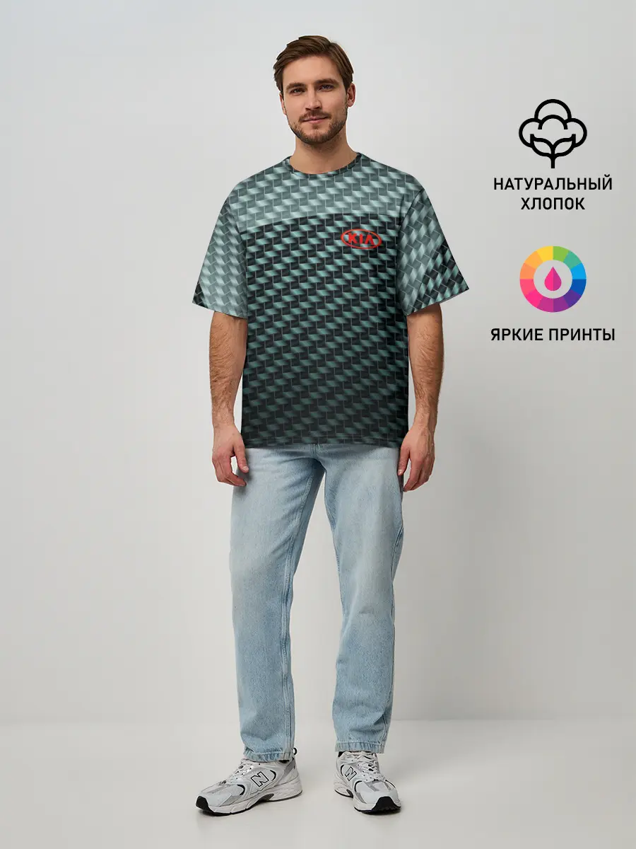 Мужская футболка оверсайз / KIA SPORT STYLE