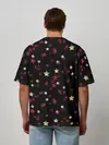Мужская футболка оверсайз / Блестящие звезды на черном