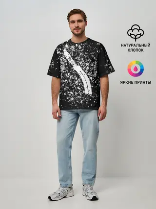 Мужская футболка оверсайз / CS GO White Knife