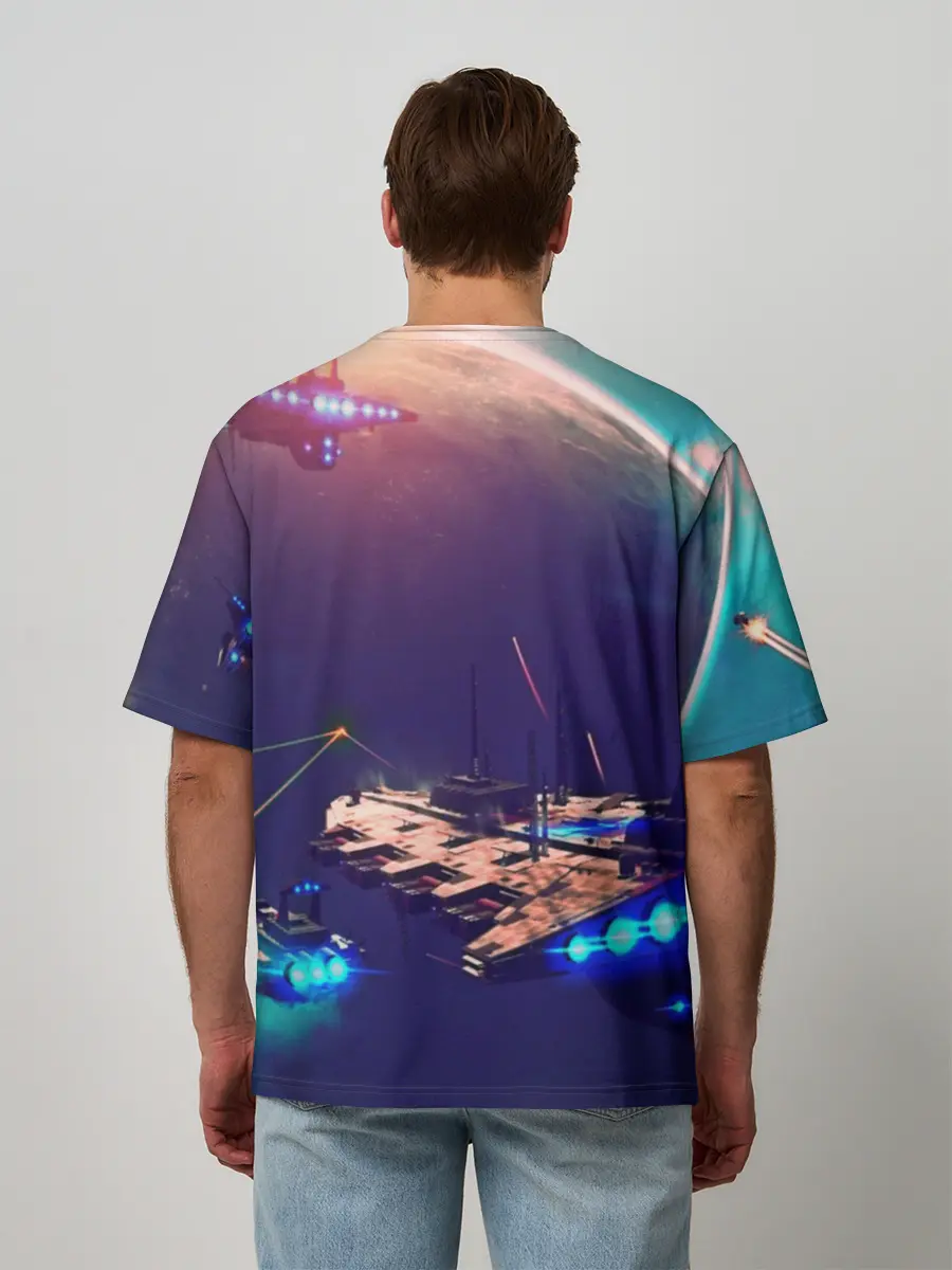 Мужская футболка оверсайз / NO MANS SKY