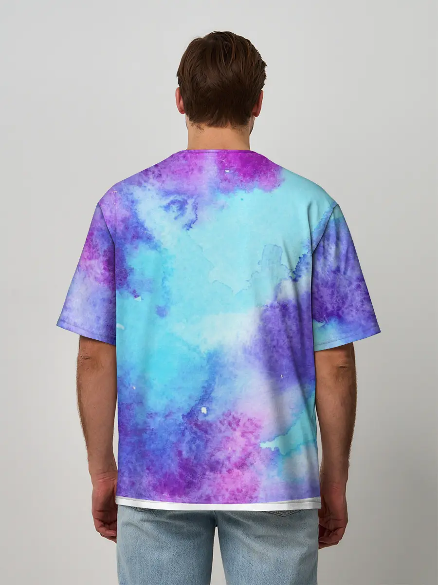 Мужская футболка оверсайз / Краски