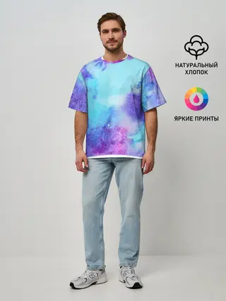 Мужская футболка оверсайз / Краски