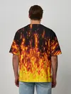 Мужская футболка оверсайз / FIRE PUMPKIN