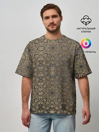 Мужская футболка оверсайз / ПерсидСкие Узоры