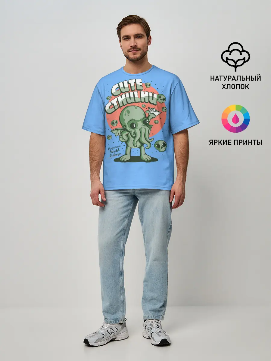 Мужская футболка оверсайз / Ктулху