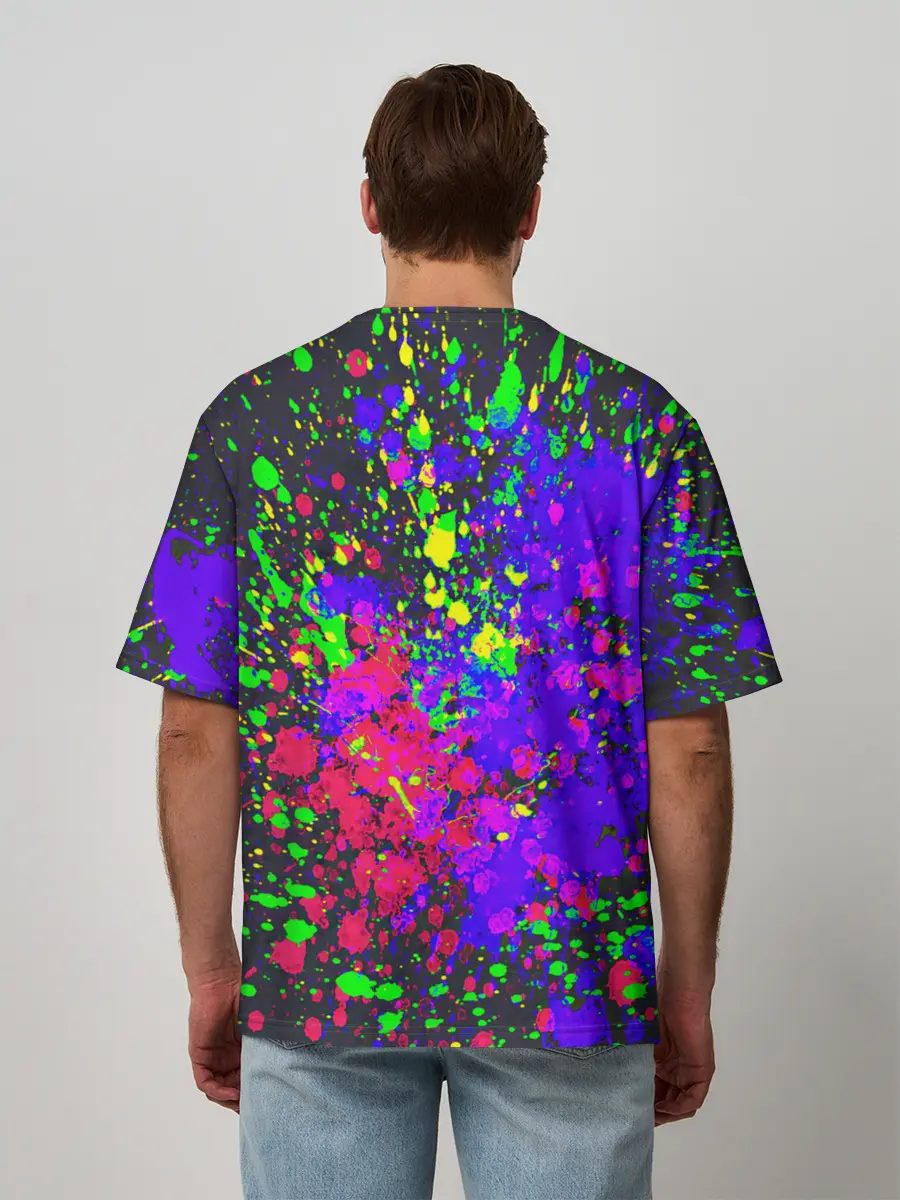 Мужская футболка оверсайз / КИСЛОТНЫЕ БРЫЗГИ