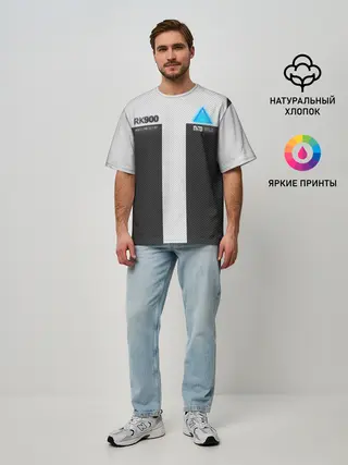 Мужская футболка оверсайз / Connor Detroit: Become Human