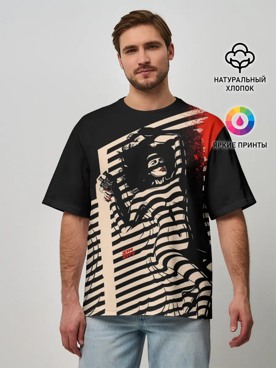 Мужская футболка оверсайз / Sin City - Ava