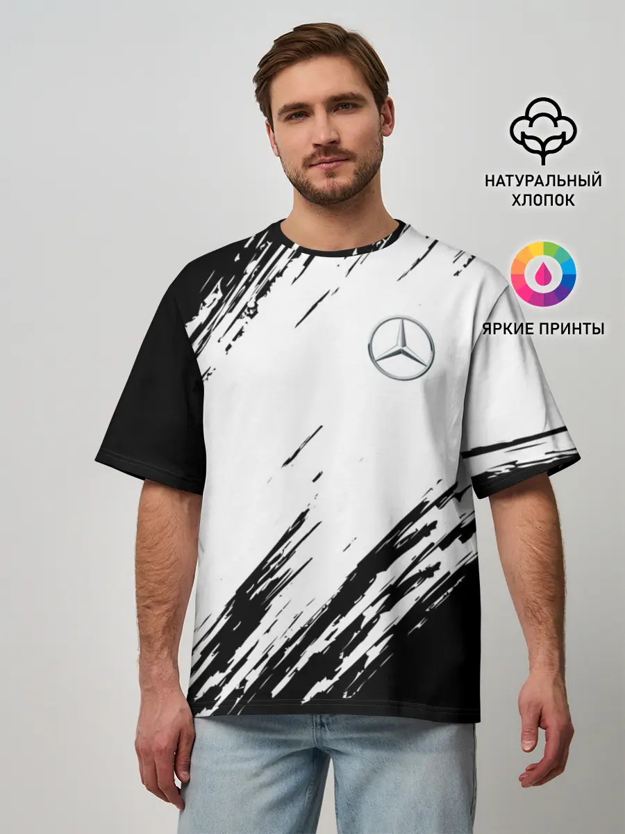 Мужская футболка оверсайз / MERCEDES BENZ SPORT