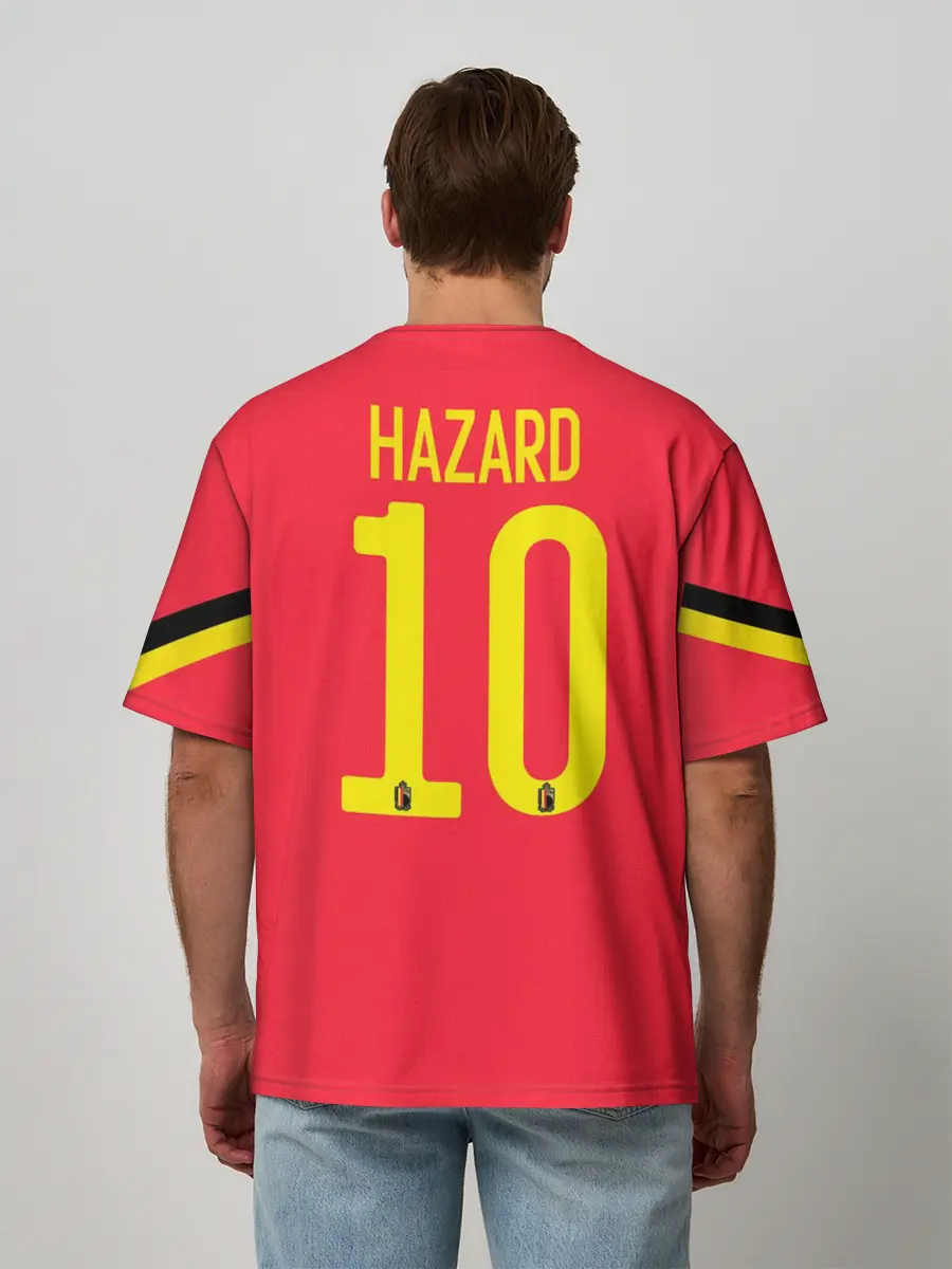 Мужская футболка оверсайз / Hazard home EURO 2020