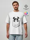 Мужская футболка оверсайз / Панда В Кармане