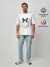 Мужская футболка оверсайз / Панда В Кармане