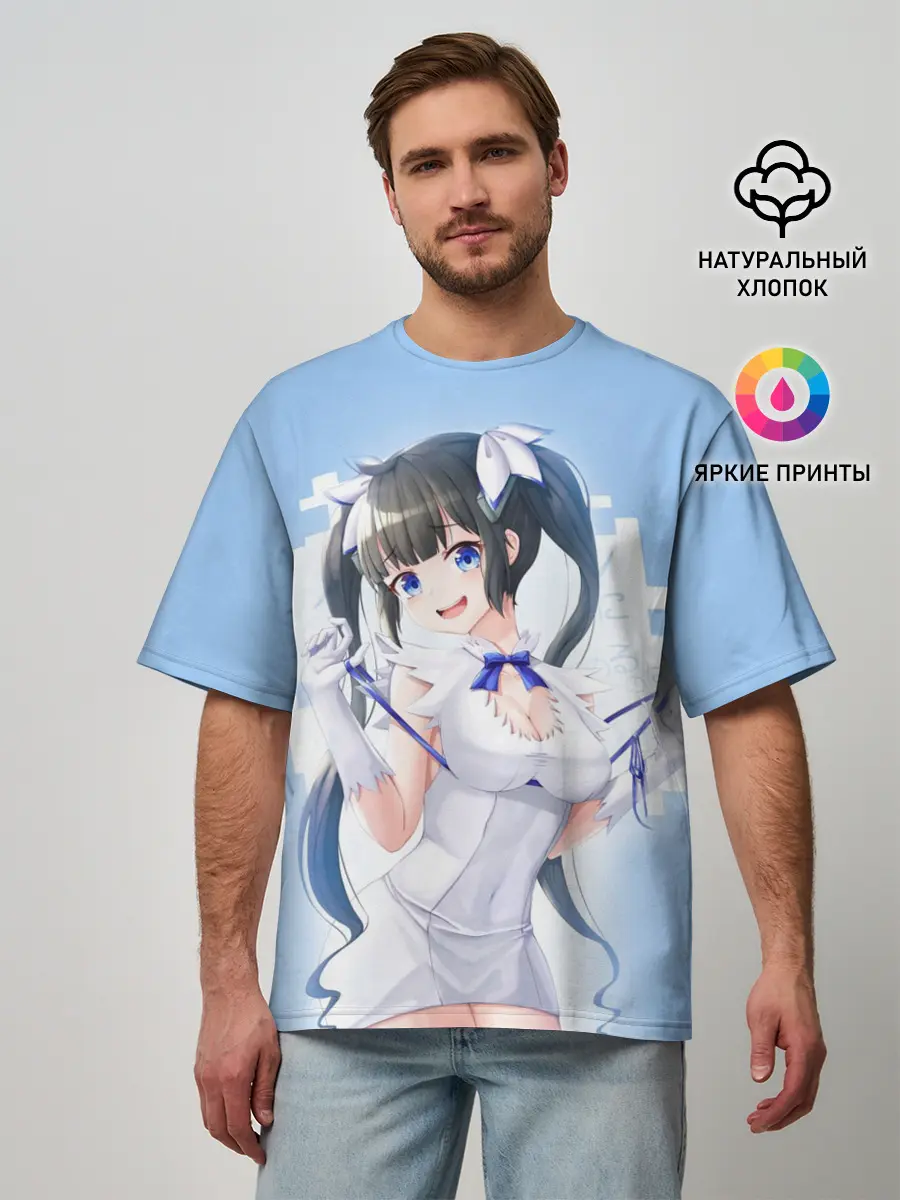 Мужская футболка оверсайз / Хестия