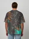Мужская футболка оверсайз / Palm glitch art