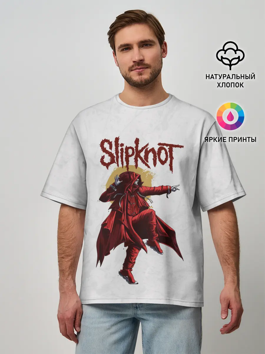 Мужская футболка оверсайз / SLIPKNOT | СЛИПКНОТ
