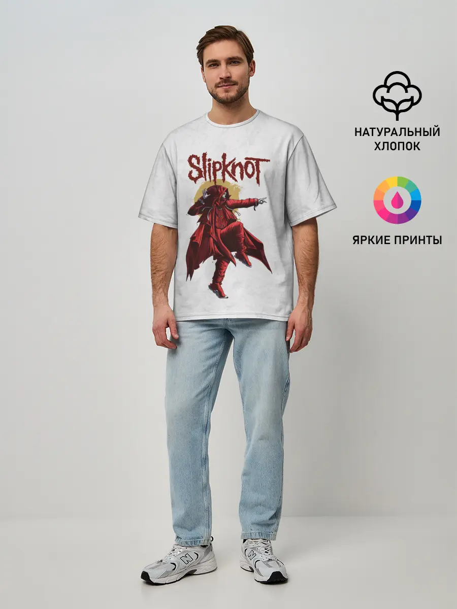 Мужская футболка оверсайз / SLIPKNOT | СЛИПКНОТ