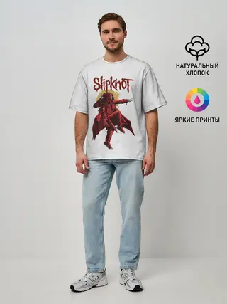 Мужская футболка оверсайз / SLIPKNOT | СЛИПКНОТ