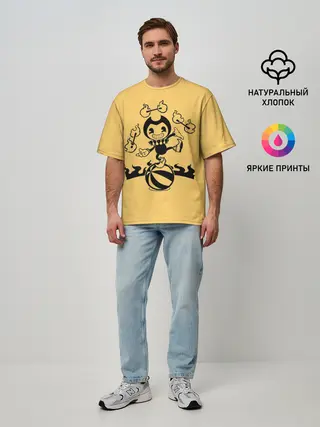 Мужская футболка оверсайз / Bendy And The Ink Machine