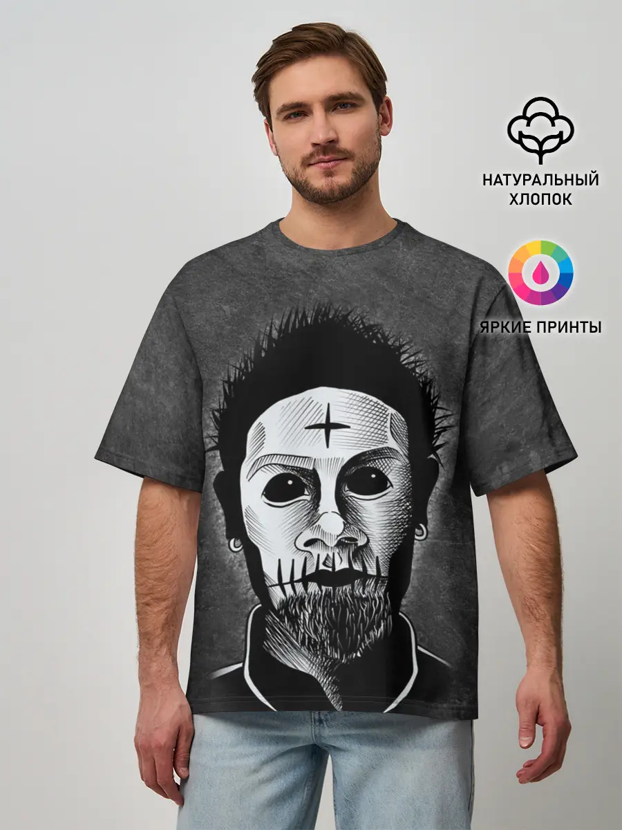 Мужская футболка оверсайз / LIMP BIZKIT | ЛИМП БИЗКИТ