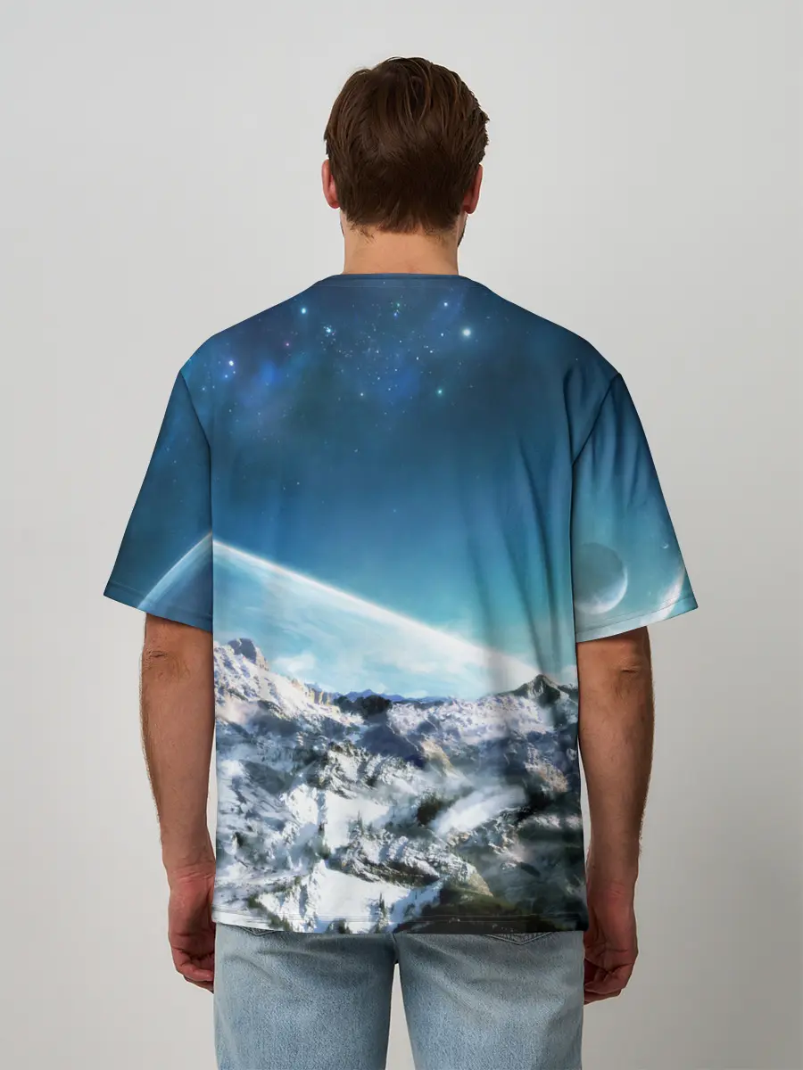 Мужская футболка оверсайз / Космос