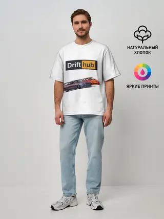 Мужская футболка оверсайз / Дрифт