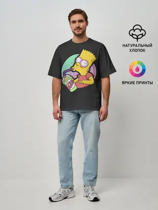 Мужская футболка оверсайз / Барт с содой