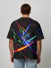 Мужская футболка оверсайз / ФРАКТАЛЬНЫЕ ИСКРЫ