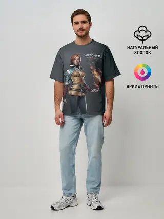 Мужская футболка оверсайз / The Witcher 3