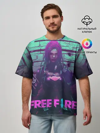 Мужская футболка оверсайз / FREE FIRE